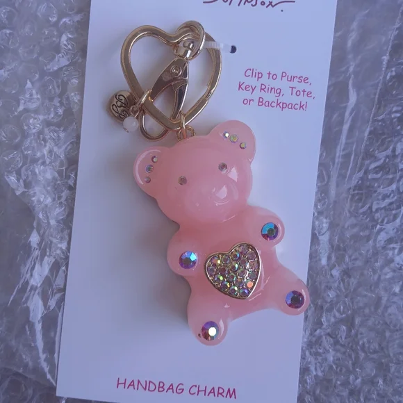 NWT Betsey Johnson Pink Gummy Bear Handbag Charm - Picture 5 of 8